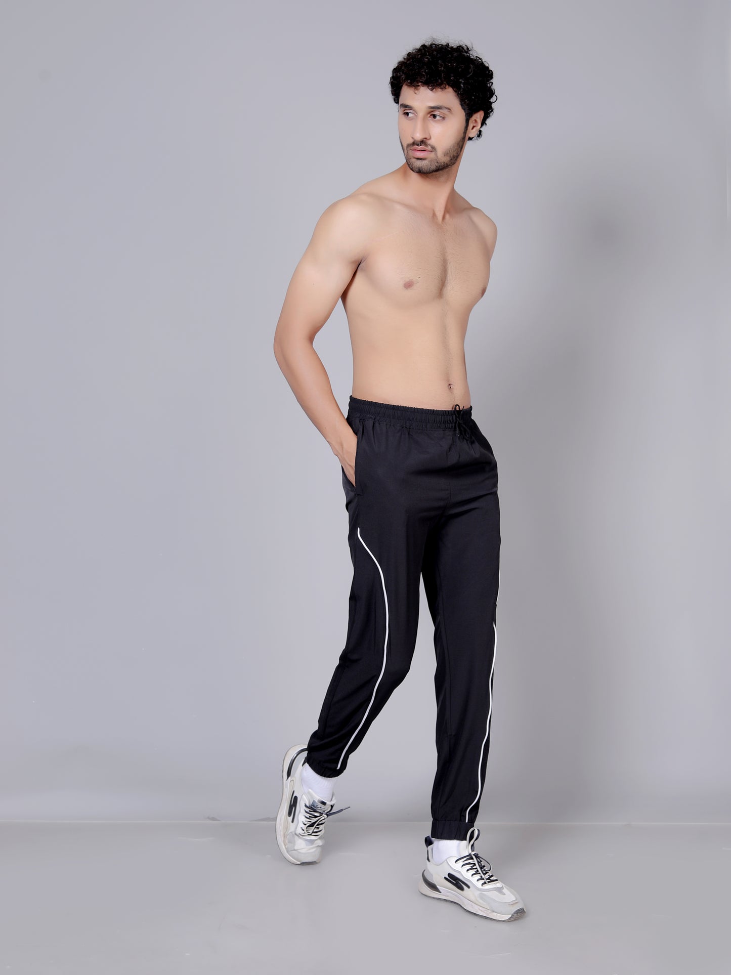 Dry fit sea green and joggers workout combo | Sea green T-shirt and black jogger