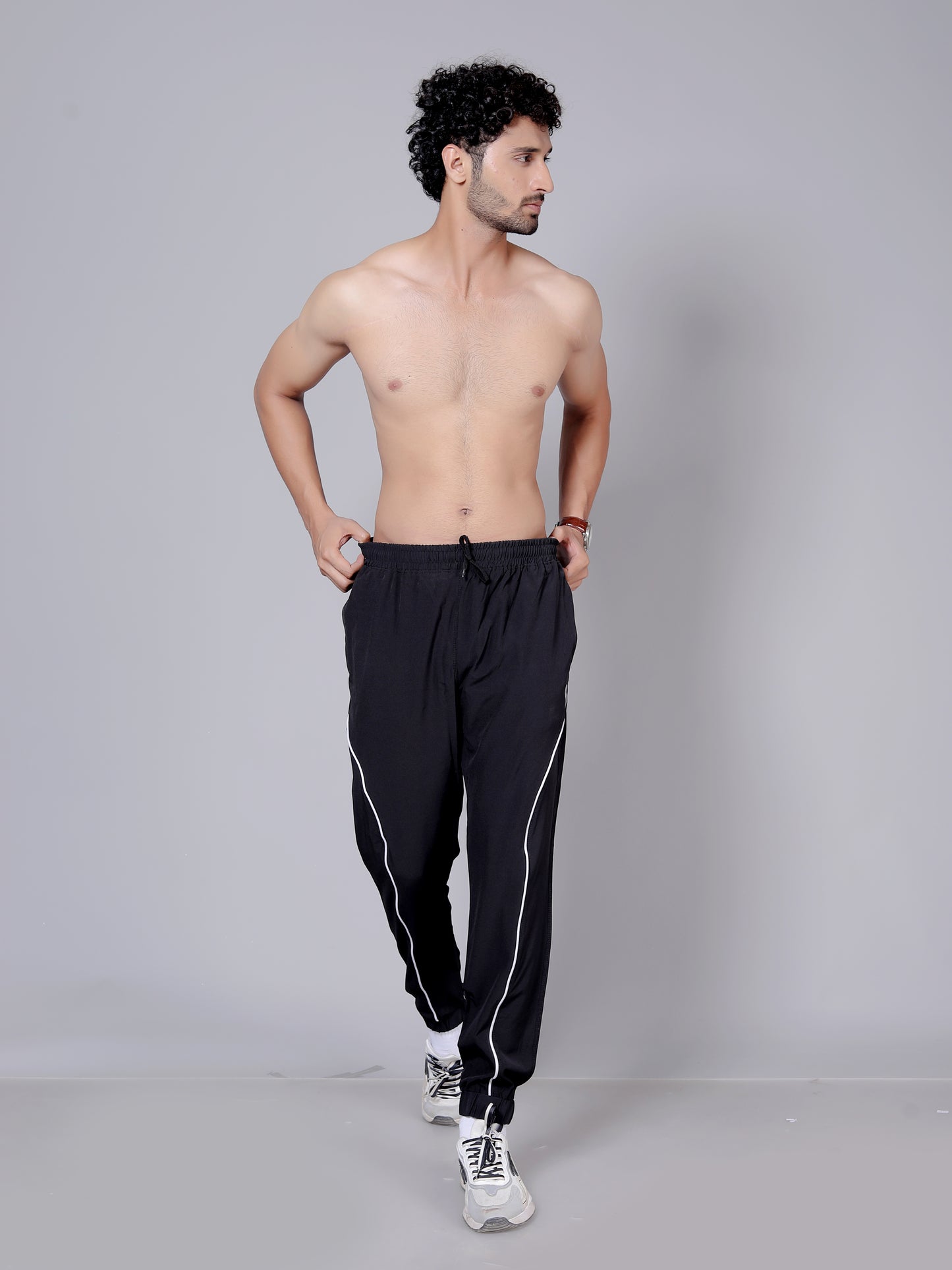 Dry fit sea green and joggers workout combo | Sea green T-shirt and black jogger