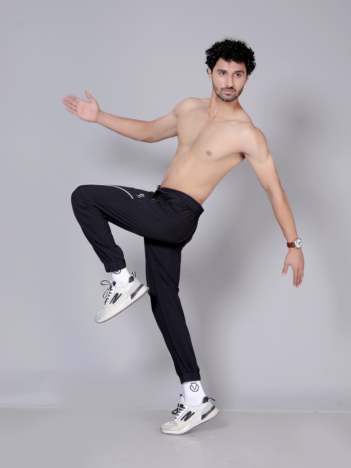 Dry fit sea green and joggers workout combo | Sea green T-shirt and black jogger