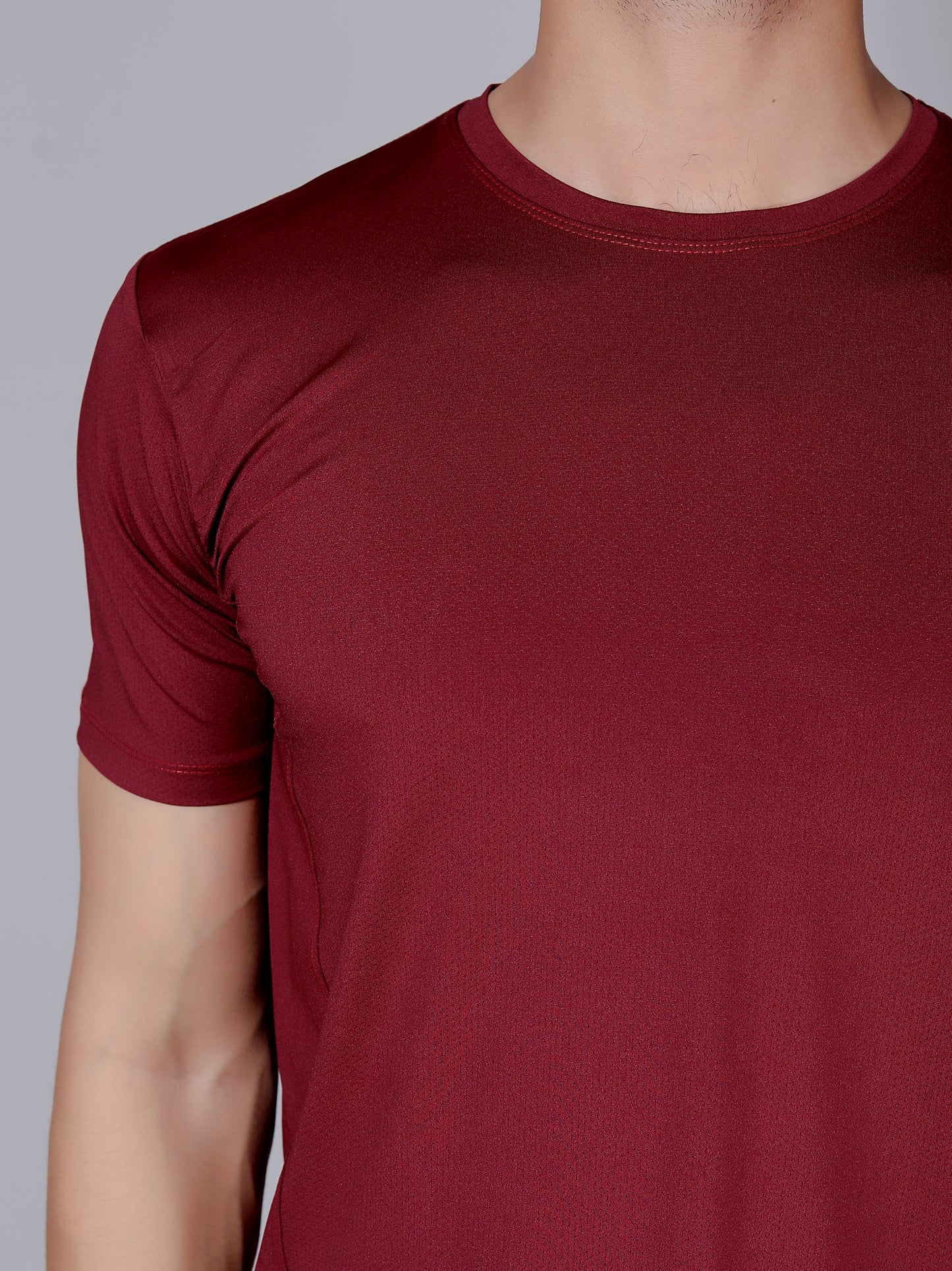 Ultra soft T-shirt and joggers workout combo | Maroon T-shirt and black jogger