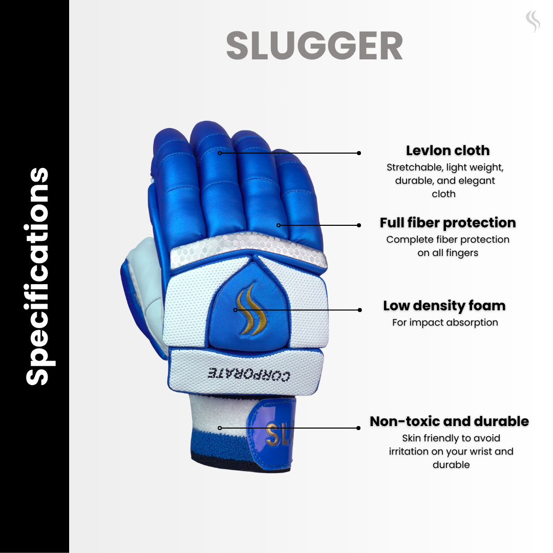 Slugger Cricket Batting Gloves Blue Colour Corporate series