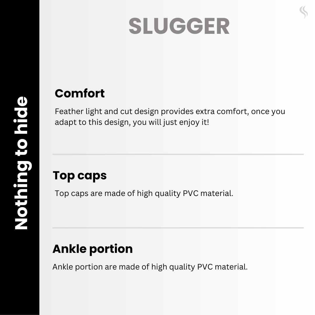 The Slugger professional Black Cricket Batting pads provide exceptional comfort, with top caps for extra protection and ankle portion for improved durability.