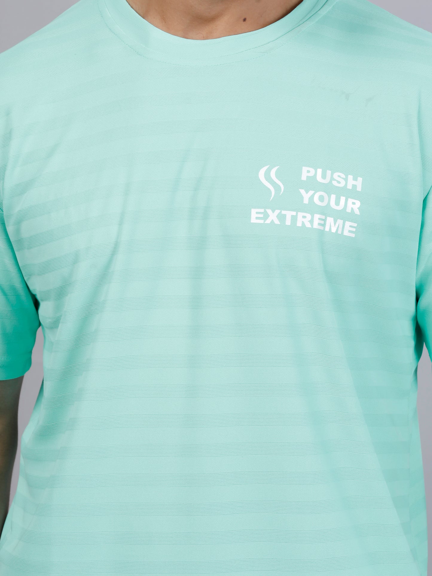 Sea green Dry fit workout motivation T-shirt by Slugger | Regular Fit & Round Neck