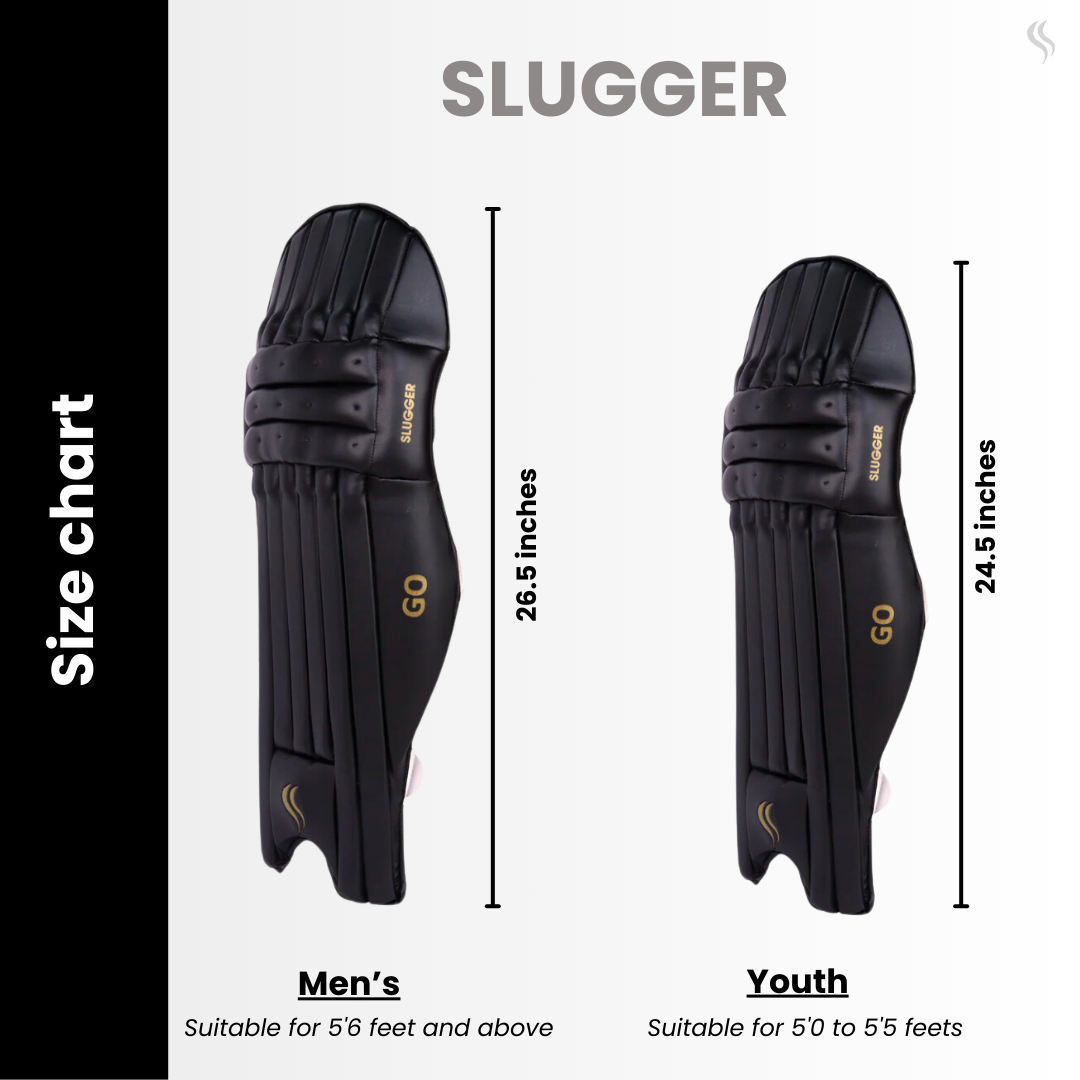 Slugger Cricket Batting Pads Black Color GO series