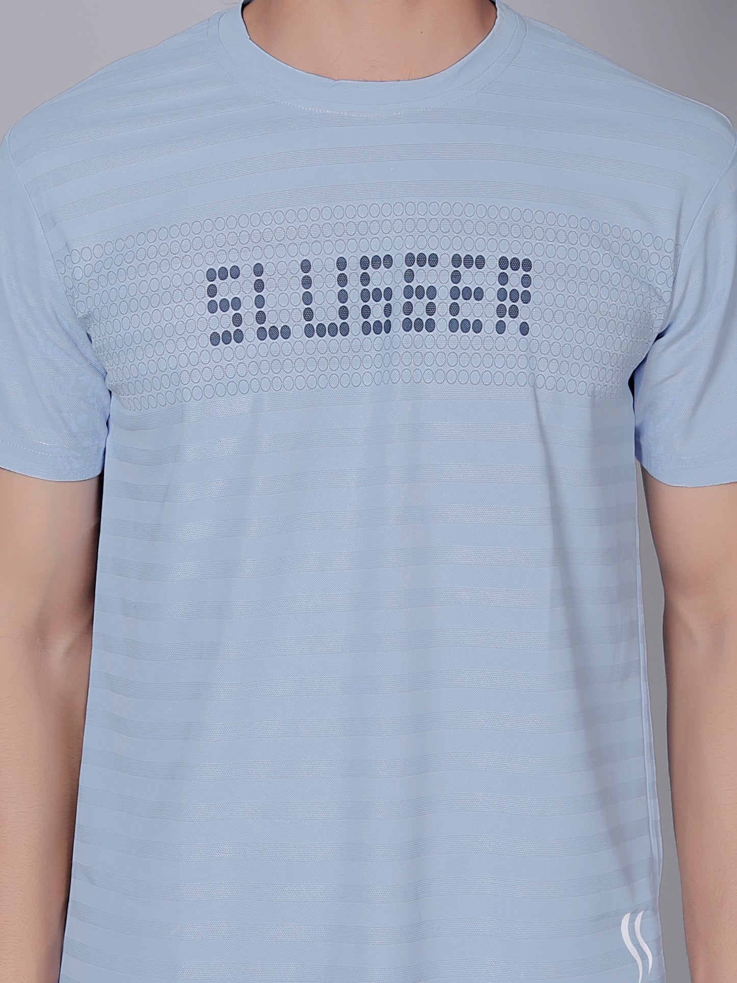 Dry fit sky blue dot and joggers workout combo | Black Neon T-shirt and black jogger