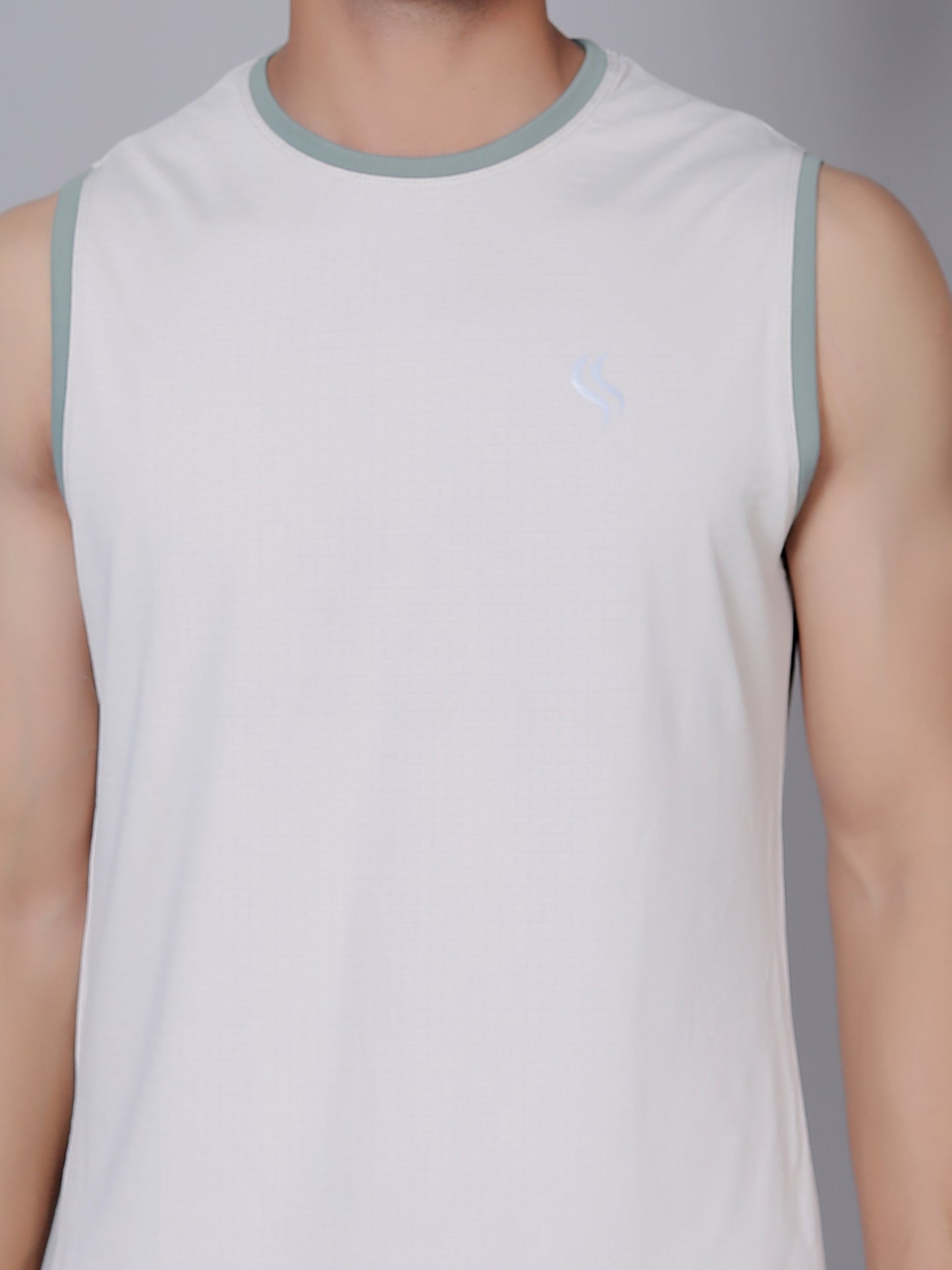 Ultra soft sleeveless T-shirt and joggers workout combo | White T-shirt and black jogger