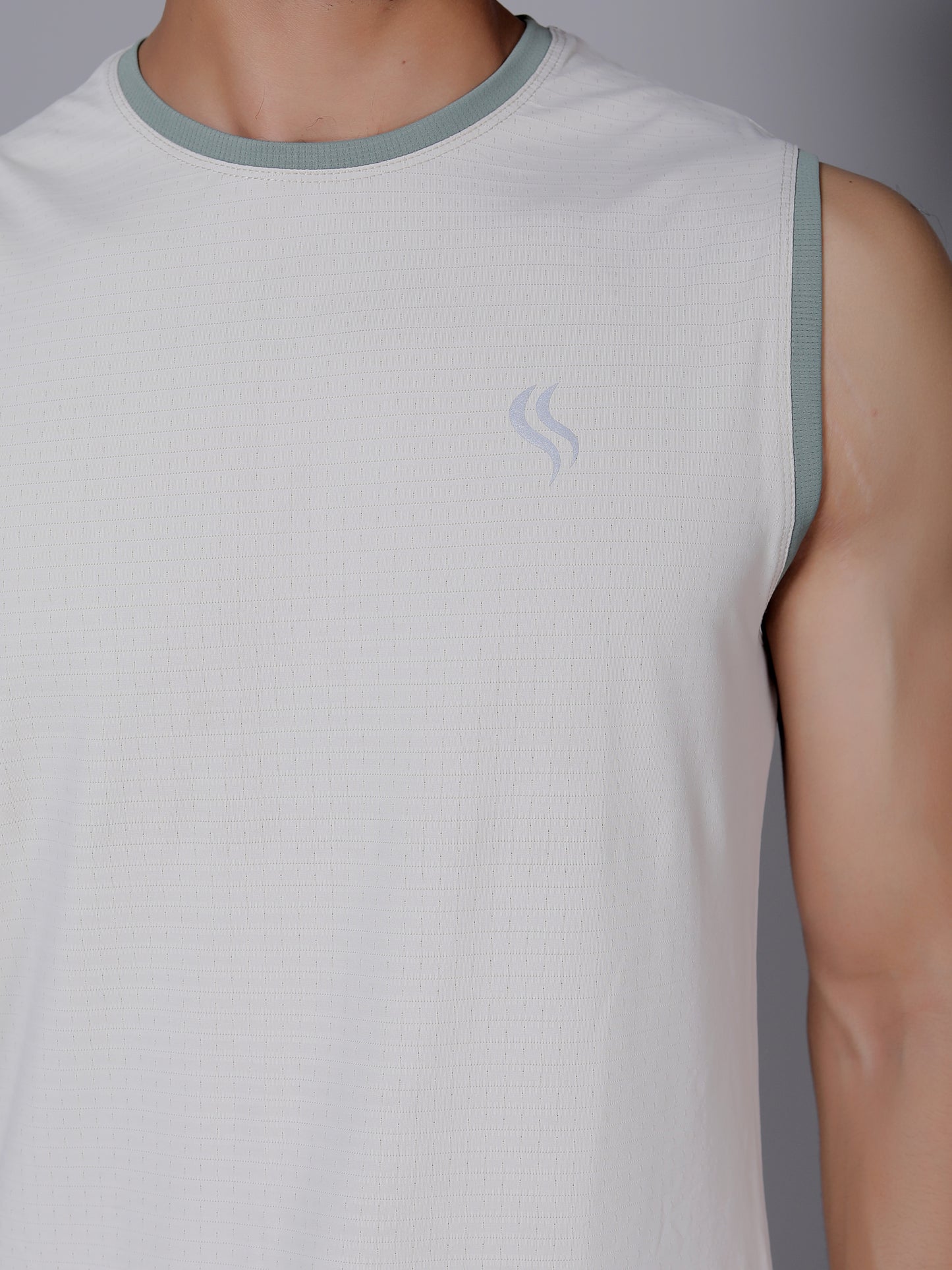 Ultra soft sleeveless T-shirt and joggers workout combo | White T-shirt and black jogger