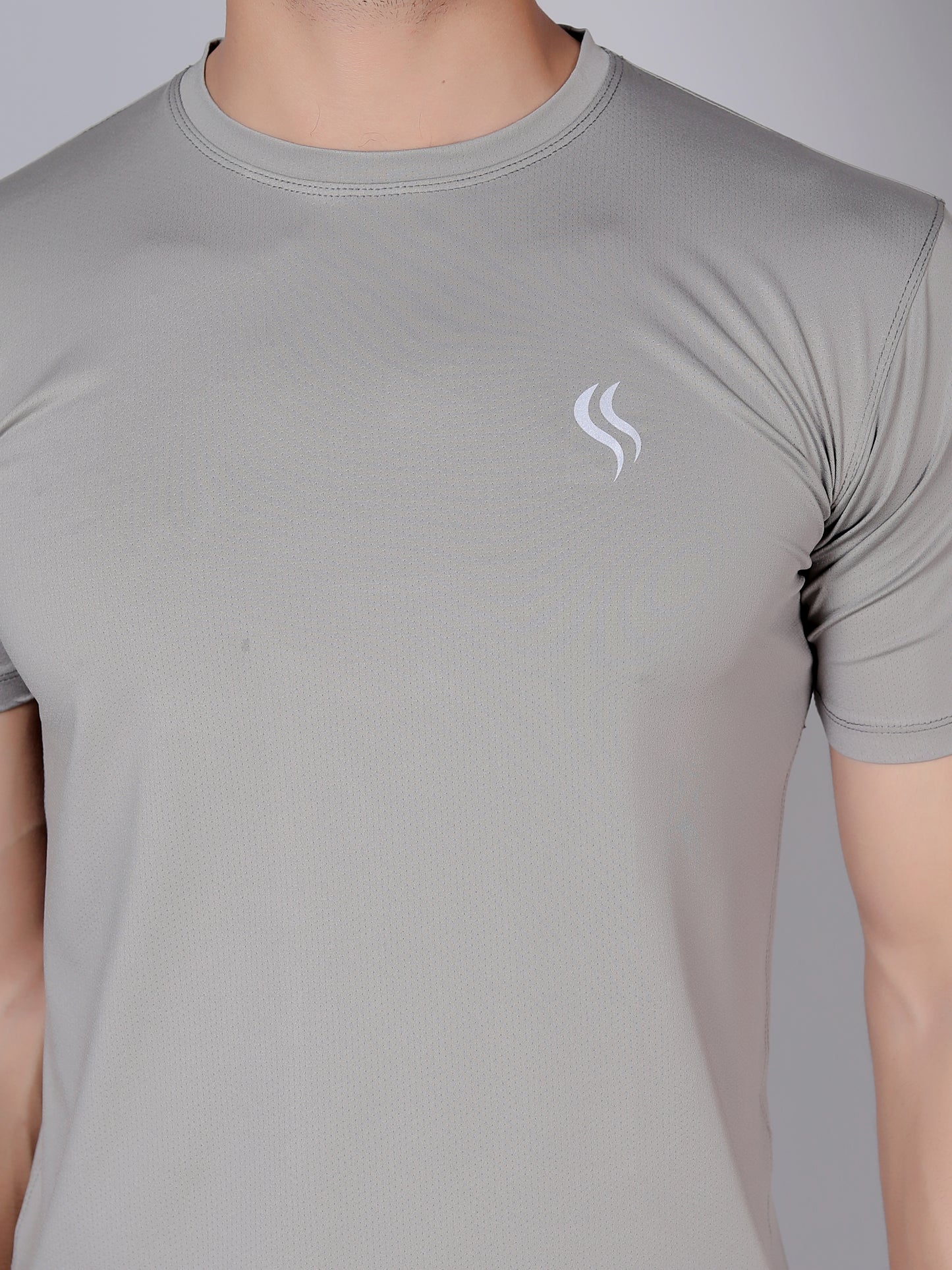 Ultra soft T-shirt and stripe joggers workout combo | Amber T-shirt and blue jogger