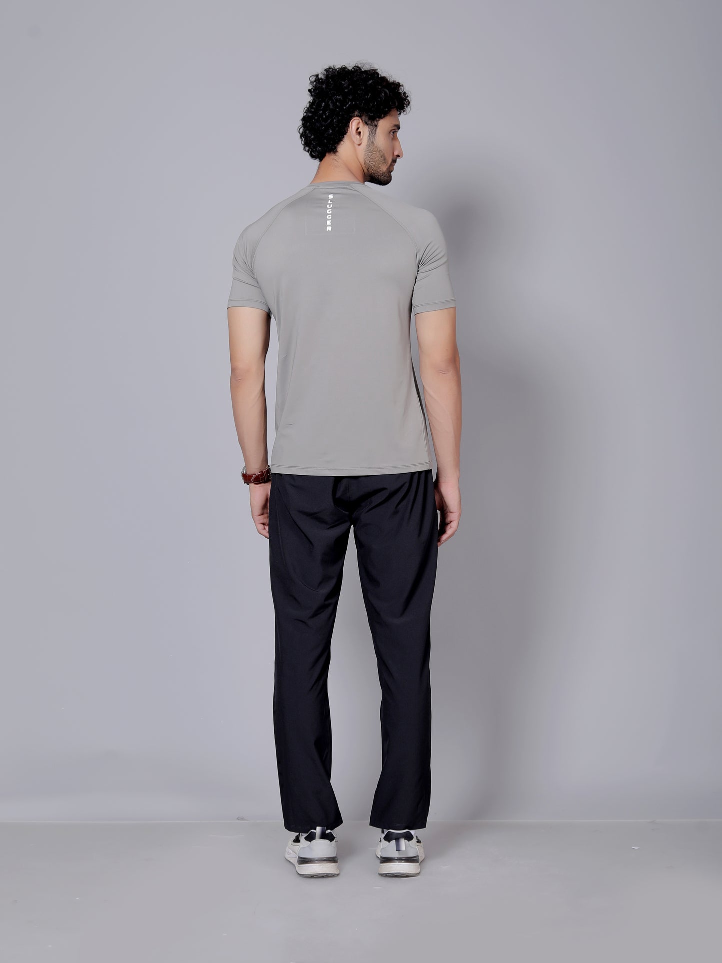 Ultra soft T-shirt and joggers workout combo | Amber T-shirt and black jogger