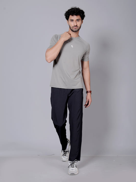 Ultra soft T-shirt and joggers workout combo | Amber T-shirt and black jogger