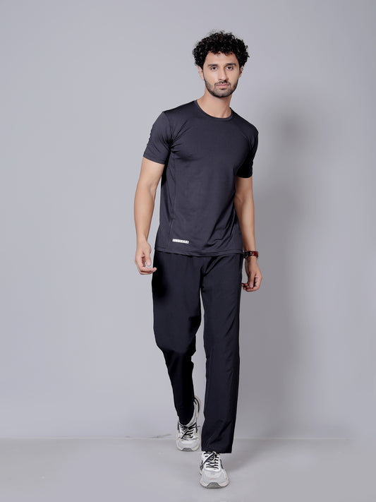 Ultra soft T-shirt and joggers workout combo | Black T-shirt and black jogger