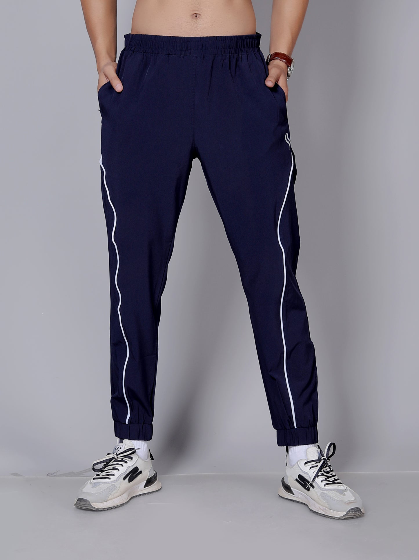 Blue stripped Jogger | Stretchable and comfortable