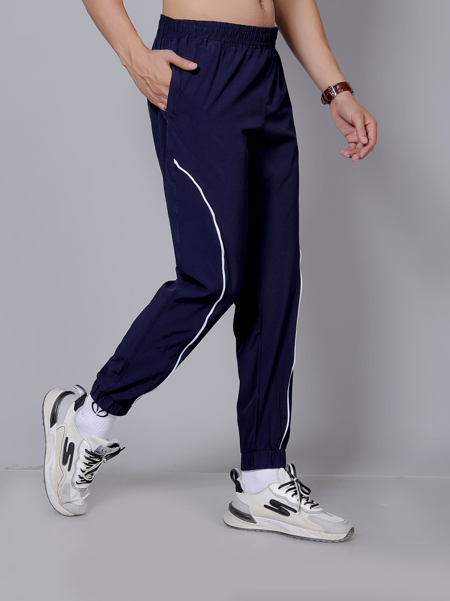 Blue stripped Jogger | Stretchable and comfortable