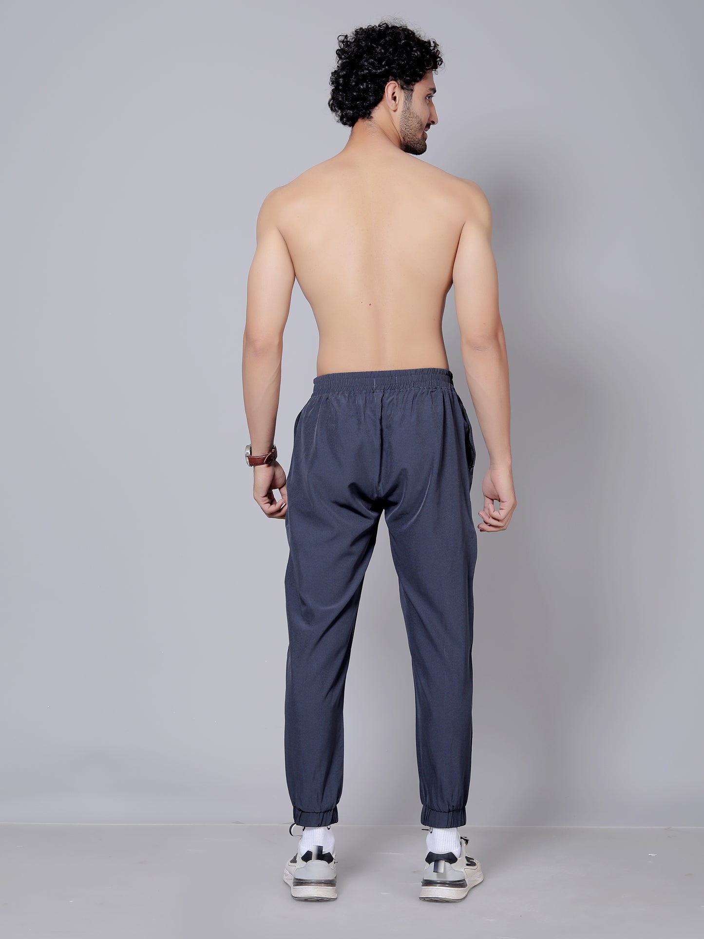 Dark grey stripped Jogger | Stretchable and comfortable