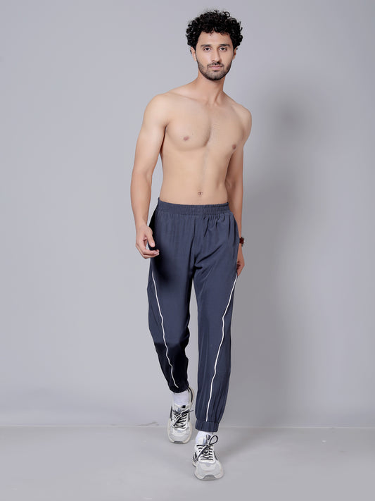 Dark grey stripped Jogger | Stretchable and comfortable