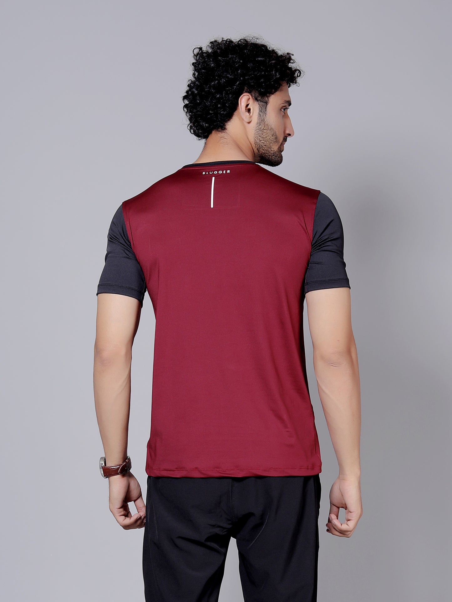Ultra soft Sports T-Shirt | Softest, lightest, and most breathable fabric | Maroon and black colour