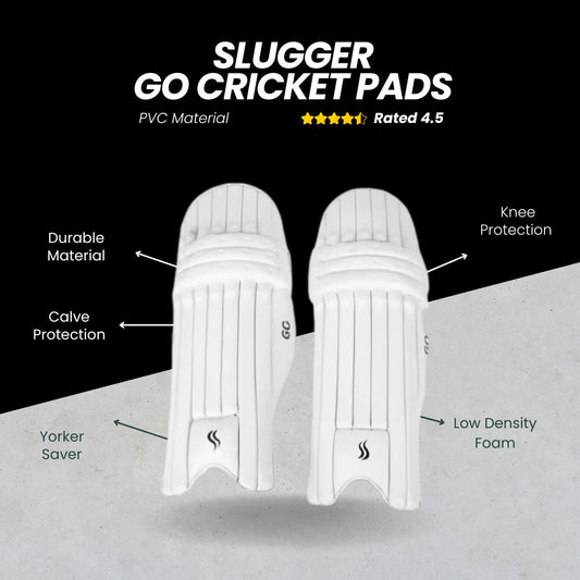 SLUGGER GO Cricket Batting Pads or Leg guards (PVC material)