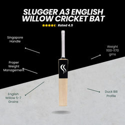 SLUGGER A3 English Willow Cricket bat (Corporate Series) Extra light