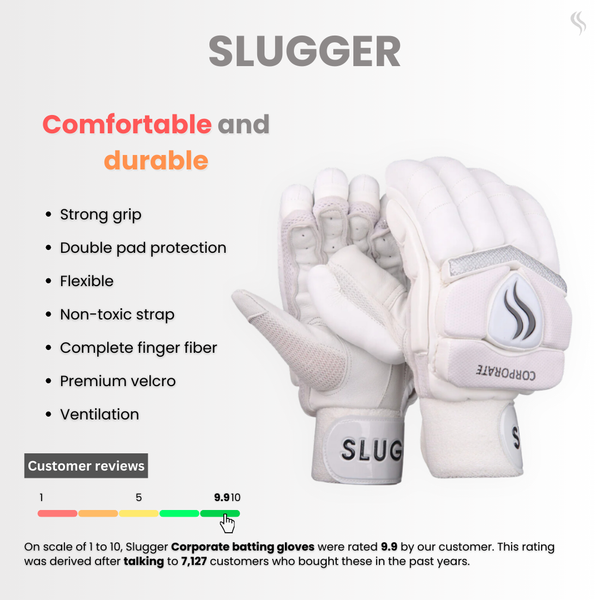 SLUGGER Corporate Cricket Batting gloves (Lovelon material)