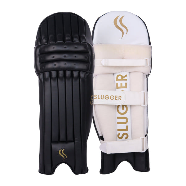 SLUGGER GO Black Cricket Batting Pads or Leg guards (PVC material)