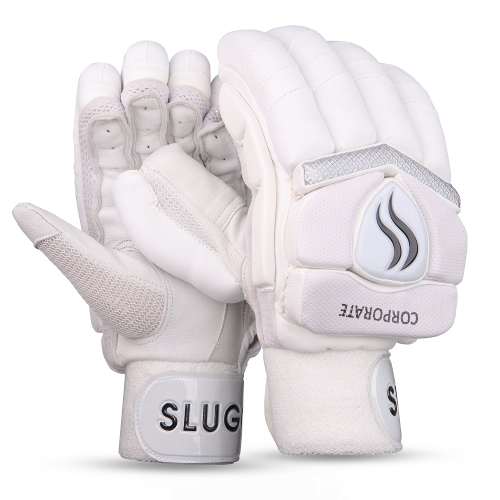 SLUGGER Corporate combo of Blue Batting Leg guards/Pads and White Gloves (2 products)