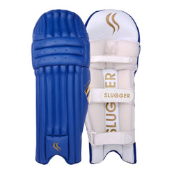 SLUGGER Corporate Blue Cricket Batting Leg Guards or Pads (Taiwan material)