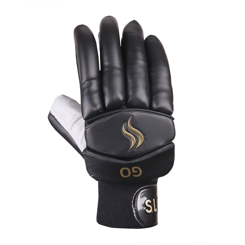 SLUGGER GO Black Cricket Batting gloves (PVC material)