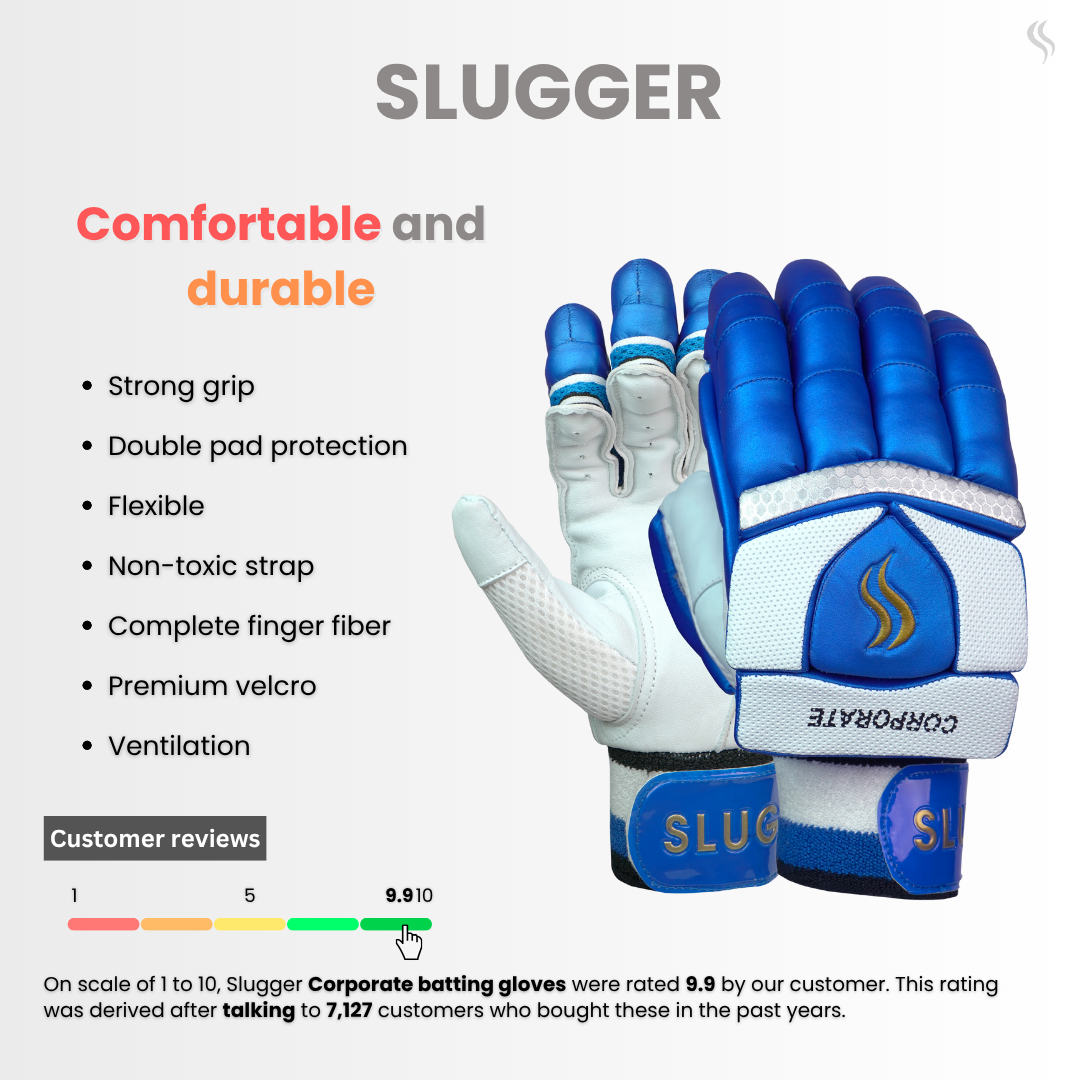 Slugger Cricket Batting Gloves Blue Colour Corporate series