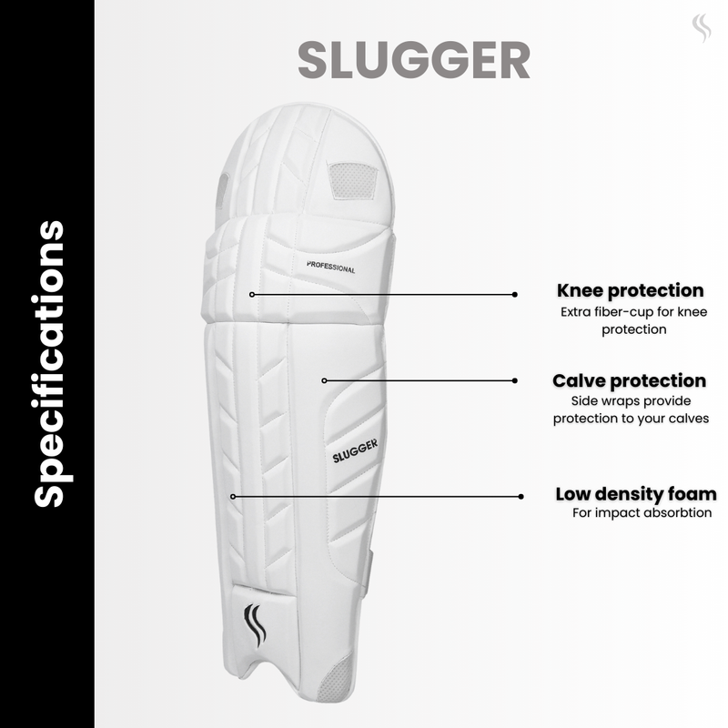 SLUGGER Professional Cricket Batting Pads or Leg Guards (Lovelon material)