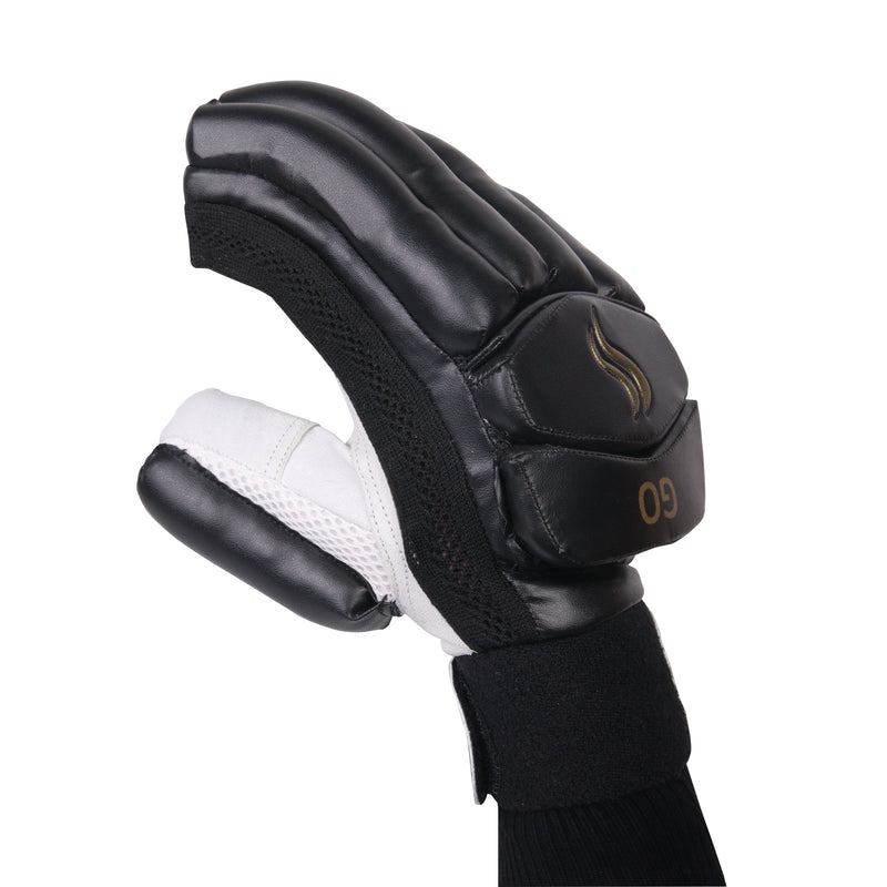 SLUGGER GO Black Cricket Batting gloves (PVC material)