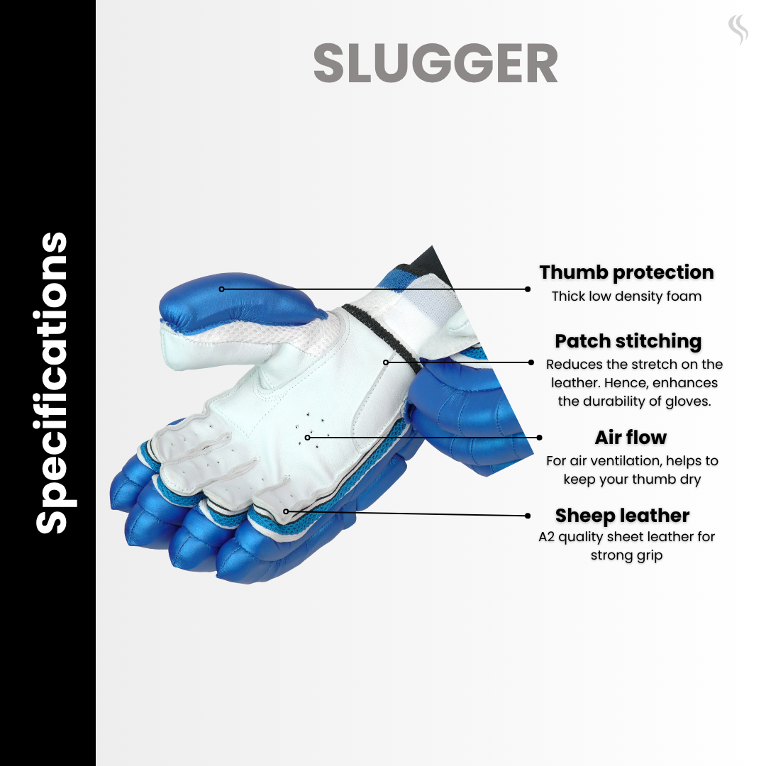 Slugger Cricket Batting Gloves Blue Colour Corporate series