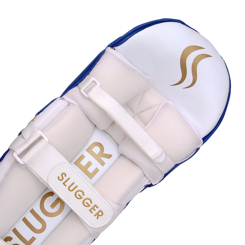 SLUGGER Corporate Blue Cricket Batting Leg Guards or Pads (Taiwan material)