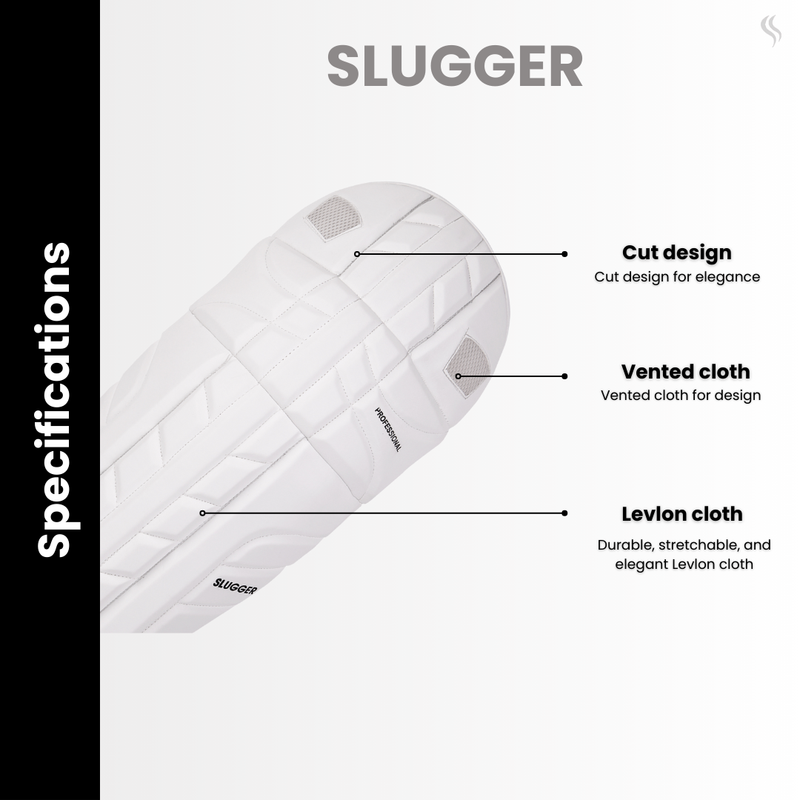 SLUGGER Professional Cricket Batting Pads or Leg Guards (Lovelon material)