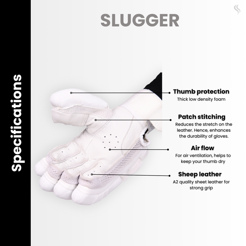 SLUGGER Corporate Cricket Batting gloves (Lovelon material)