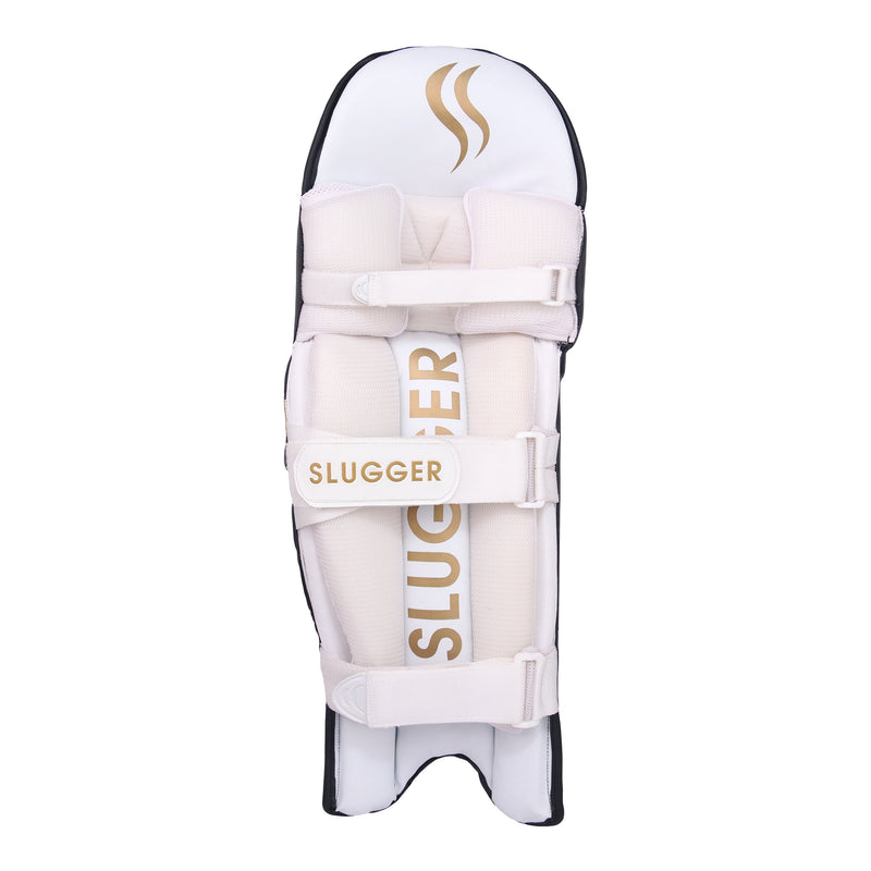 SLUGGER Corporate Black Cricket Batting Leg Guards or Pads (Taiwan material)