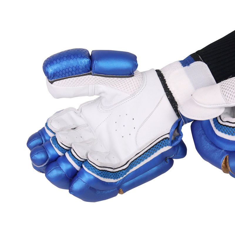 SLUGGER Professional Blue series combo of Cricket Batting leg guards/pads and Gloves