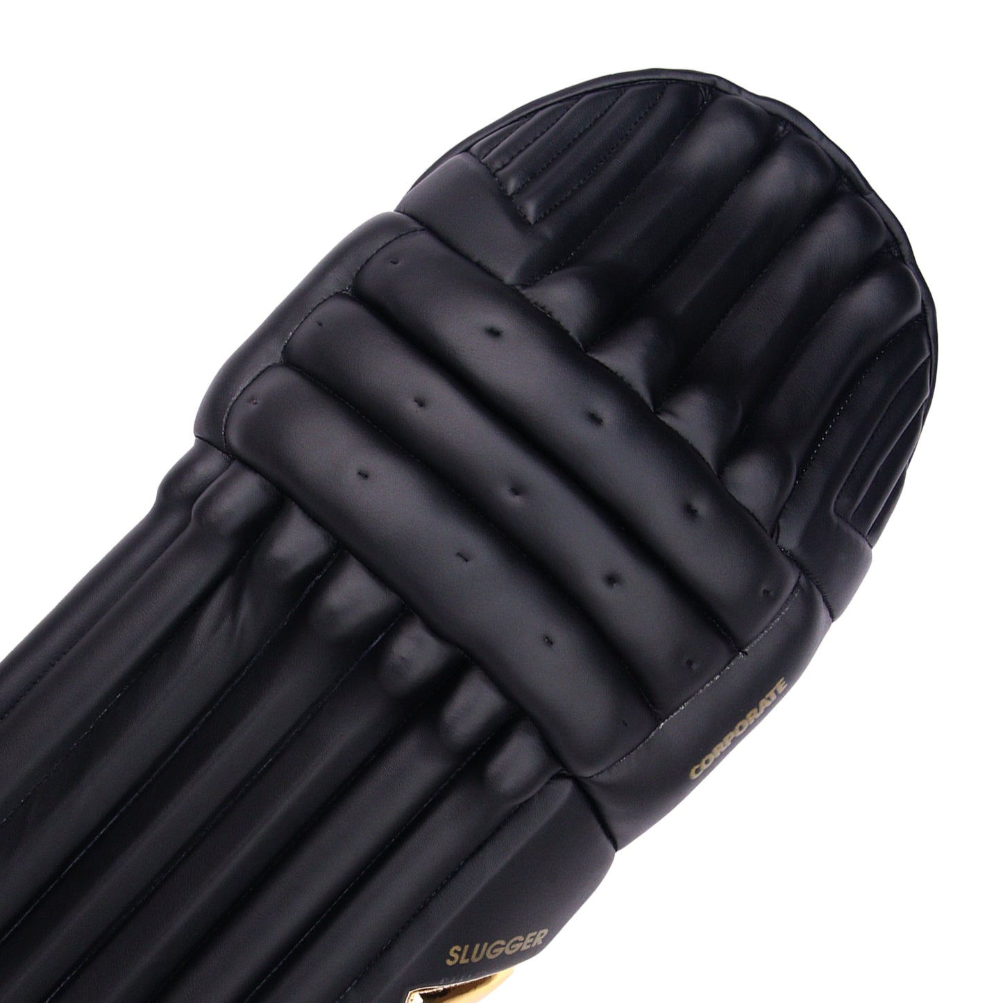 SLUGGER Corporate Black Cricket Batting Leg Guards or Pads (Taiwan material)