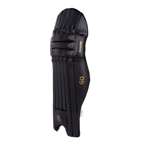 SLUGGER GO Black Cricket Batting Pads or Leg guards (PVC material)