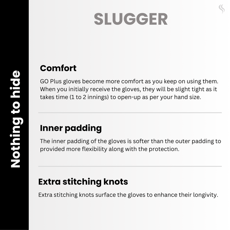 SLUGGER GO Plus Cricket Batting gloves (PVC material)