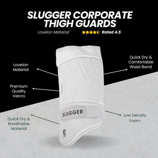 SLUGGER Corporate Combo Cricket thigh pad/guard (Lovelon material)