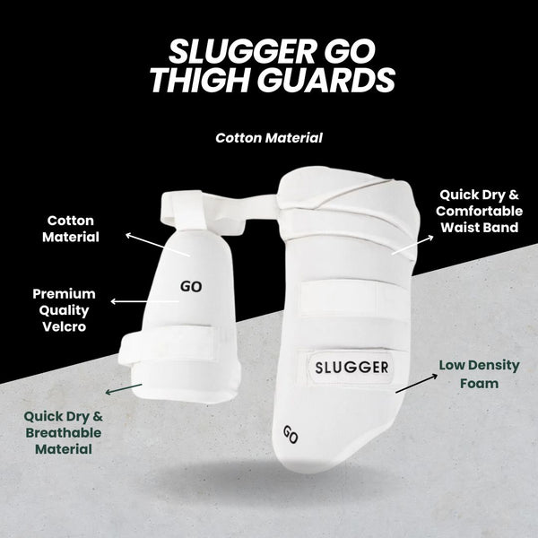 SLUGGER GO Combo Cricket Thigh Guard/Pad (Cotton material)