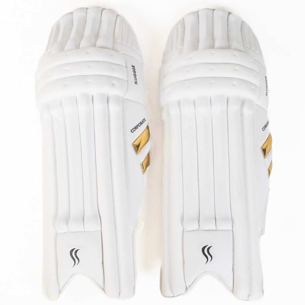 SLUGGER Corporate Cricket Batting Leg Guards or Pads (Taiwan material)