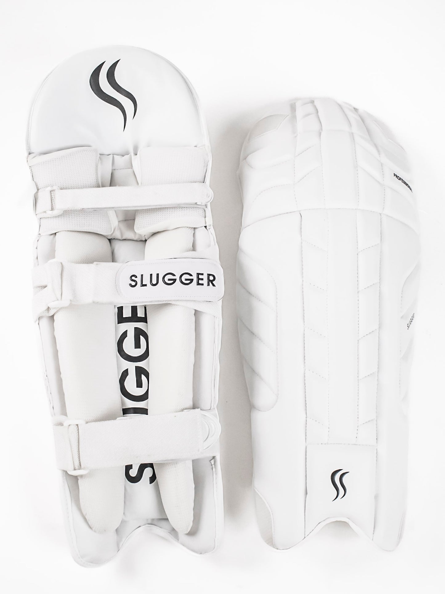 SLUGGER Professional series combo of Cricket Batting leg guards/pads and Gloves