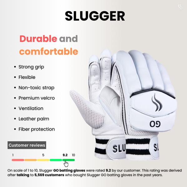 High-quality white cricket batting gloves designed for durability and comfort, suitable for all levels of players.