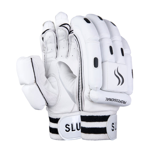 SLUGGER White Cricket Batting Gloves – Superior protection, comfort, and durability for optimal performance on the field. Ideal for all levels of play.