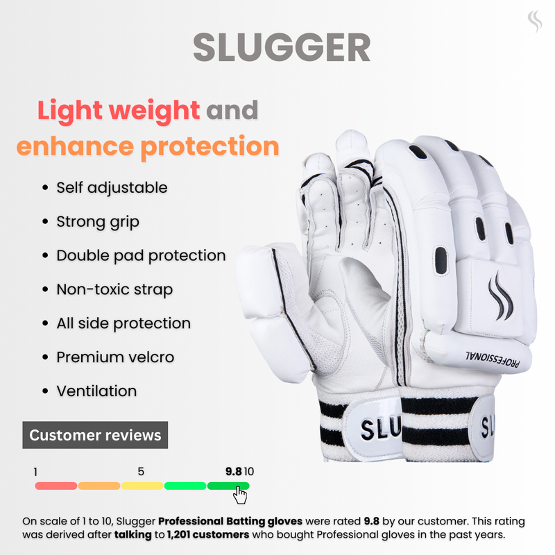 Top-tier white cricket batting gloves crafted for maximum durability and comfort, perfect for players of all skill levels.