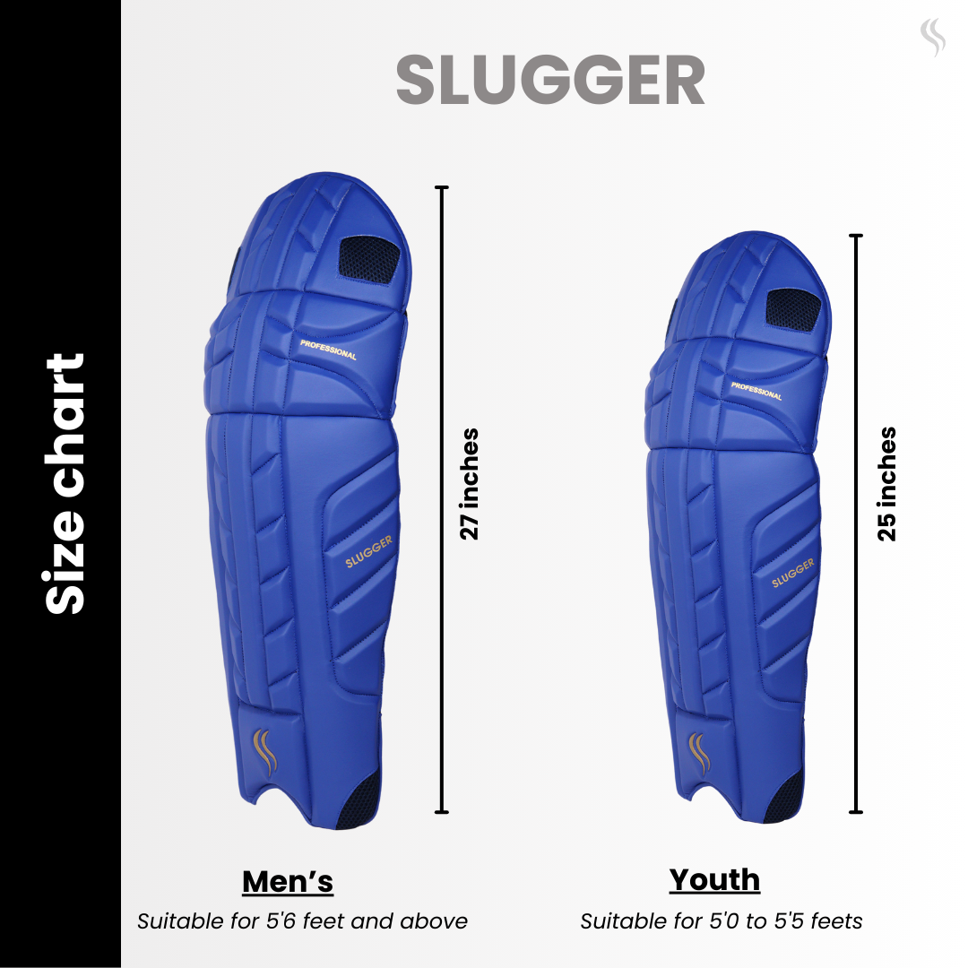 SLUGGER Professional Blue Cricket Batting Pads or Leg Guards (Lovelon material)